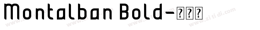 Montalban Bold字体转换